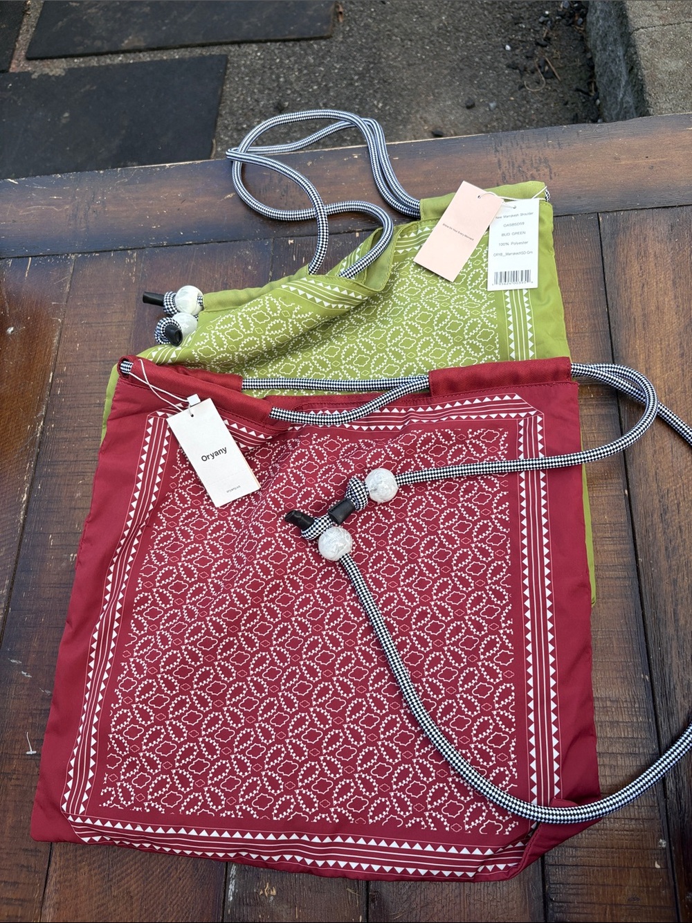 Red & Green Oryany tote bag